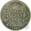 Silver Rupee of King Edward VII of 1904.