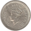 Silver One Rupee of King George VI of Bombay Mint of 1945.