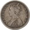 Silver Half Rupee of Victoria Queen of Bombay Mint of 1874.