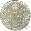 Silver Half Rupee of King Edward VII of Calcutta Mint of 1905.