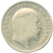 Silver Half Rupee of King Edward VII of Bombay Mint of 1906.