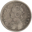 Silver Quarter Rupee of Victoria Queen of 1875.