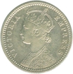 Silver Quarter Rupee of Victoria Empress of Calcutta Mint of 1881.