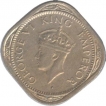 Silver Half Anna of King George VI of Bombay Mint of 1947.