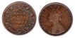 Copper Half Anna of Victoria Queen of 1862.