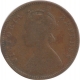 Copper One Quarter Anna of Victoria Empress of 1887.