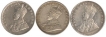 Silver One Rupee (3) of King George V of Calcutta and Bombay Mint.