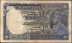 Ten Rupees Bank Note of King George V Signed by J.B. Taylor of 1935.