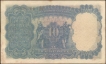 Ten Rupees Bank Note of King George V Signed by J.W. Kelly of 1933.