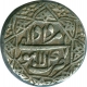 Silver One Rupee Coin of Akbar of Lahore Mint.