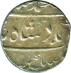 Silver One Rupee Coin of  Muhammad Shah of Akbarnagar Mint.