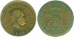 Copper Half Tanga Coins of India Portugese Colonial of 1901.