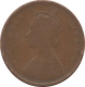 Copper Half  Anna Coin of  Victoria Queen of 1875.