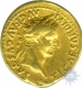 Gold Aureus Coin of  Lugdunum of Tiberius.