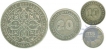 Silver Coins of Straits Settlements.