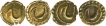 Gold Fanam Coins of Tipu Sultan of Mysore Kingdom.