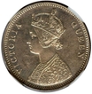 Silver One Rupee of Victoria Queen of Bombay MInt.