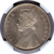 Silver One Rupee of Victoria Empress of Bombay Mint.