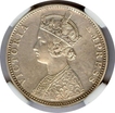 Silver One Rupee of Victoria Empress of  Bombay Mint.