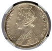 Silver One Rupee of  Victoria Empress of Bombay Mint
