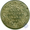 Silver Half Rupee of Victoria Empress of 1884.