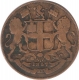 Copper One Quarter Anna of 1857.