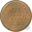 Copper Quarter Anna of  Victoria Empress of 1901.