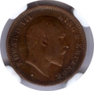 Copper One Quarter Anna of Edward VII of 1904.