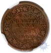 Copper One Quarter Anna of King Edward VII of 1905.