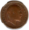 Copper One Quarter Anna of King Edward VII of 1905.