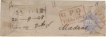 Postal Letter from Mysore  to Madras with 2 Line G.P.O. Red postmark date.