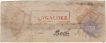 Postal Letter from Bangalore to Madras of 1890 with 3 Line Red  Dispatch  Postmark.