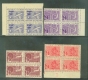 Four blocks Complete set of 1950.