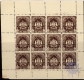 Two Annas Complete sheet of Twelve Stamps of Bundi state of 1927.