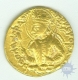 Gold Dinar Coin of Huvishka of Kushan Dynasty.