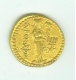 Gold Dinar Coin of Huvishka of Kushan Dynasty.