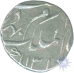 Silver One Eighth Rupee of Mir Mahbub Ali Khan of Farkanda Bunyad Haiderabad Mint.