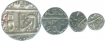 Set of Four Denomination of One Eighth One Fourth Half &  One Rupee of Indore.