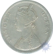 Silver One Rupee Coin of Victoria Queen of Bombay Mint of 1862.