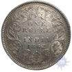 Silver One Rupee Coin of Victoria Queen of Calcutta Mint of 1862.