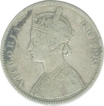 Silver One Rupee Coin of Victoria Queen of Bombay Mint of 1862.