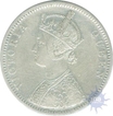 Silver One Rupee Coin of Victoria Queen of Bombay Mint of 1862.