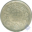 Silver One Rupee Coin of Victoria Queen of Bombay Mint of 1862.