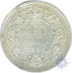 Silver One Rupee Coin of Victoria Queen of Bombay Mint of 1862.