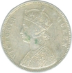 Silver One Rupee Coin of Victoria Queen of Bombay Mint of 1862.