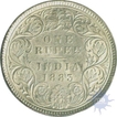 Silver One Rupee Coin of Victoria Empress of Calcutta Mint of 1883.