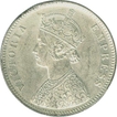 Silver One Rupee Coin of Victoria Empress of Calcutta Mint of 1883.