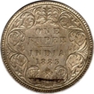 Silver One Rupee Coin of Victoria Empress of Bombay Mint of 1883.