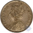 Silver One Rupee Coin of Victoria Empress of Bombay Mint of 1883.