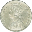 Silver One Rupee Coin of Victoria Empress of Bombay Mint of 1885.